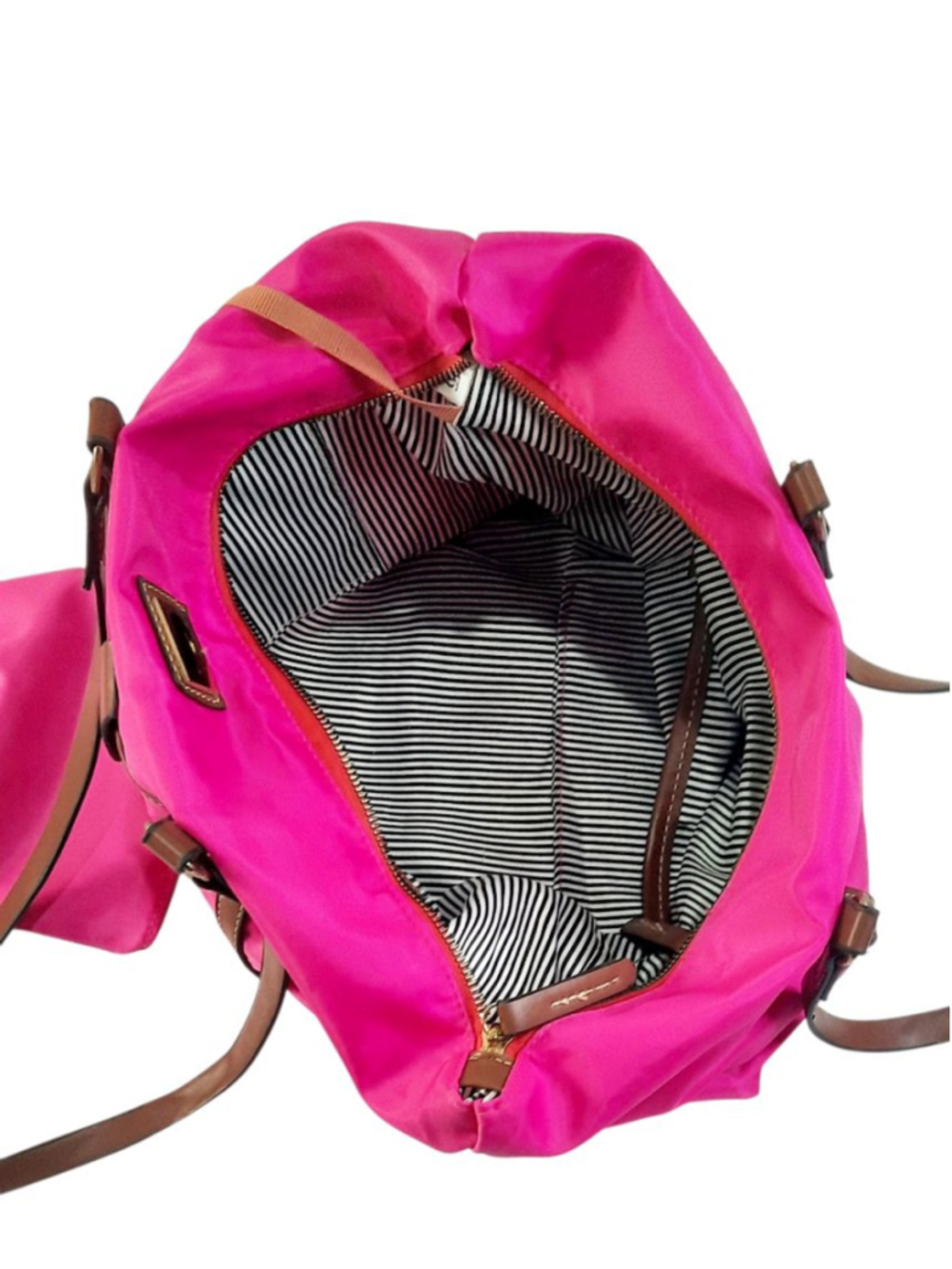 Dooney & Bourke Wayfarer Nylon Zip Tote with detachable coin purse/pink - Picture 3 of 6
